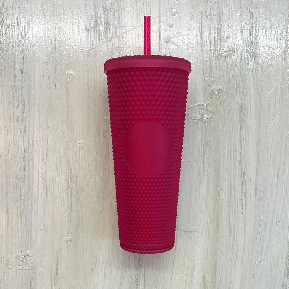Starbucks 2023 Spring Pink Jelly Studded Venti 24oz Tumbler with Straw